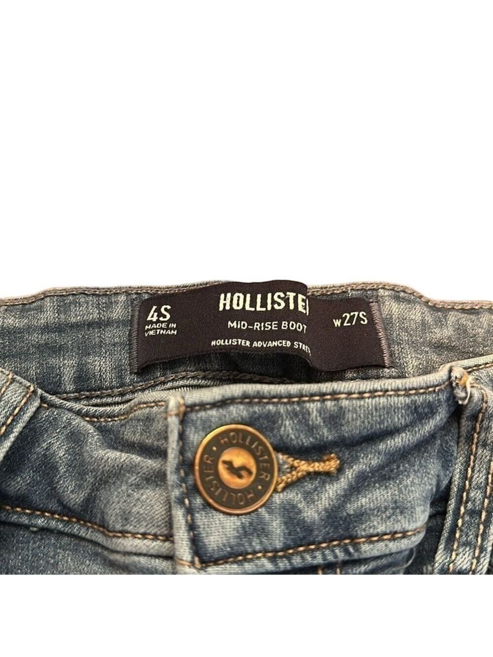 Hollister Light Mid-Rise Boot Jeans 4S - Picture 4 of 7